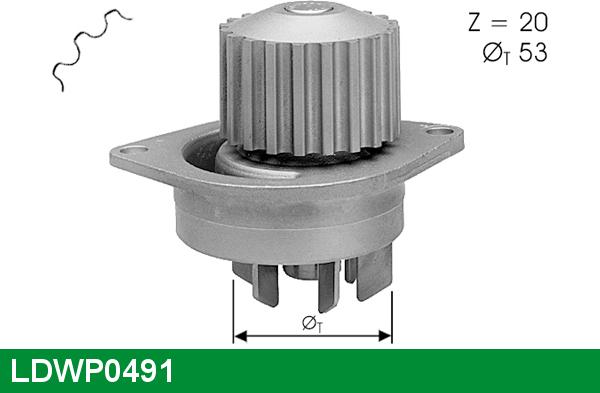 LUCAS LDWP0491 - Water Pump autospares.lv