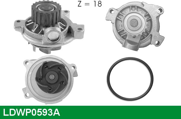 LUCAS LDWP0593A - Water Pump autospares.lv