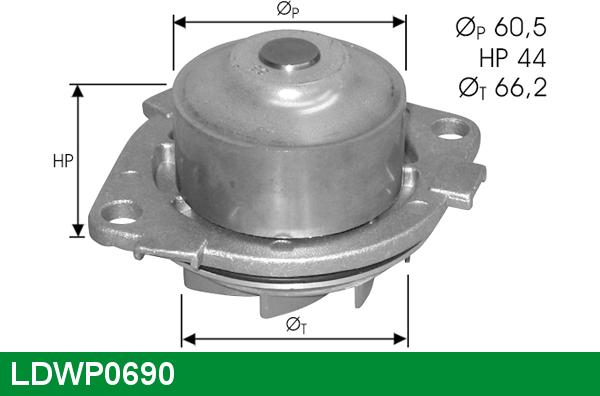 LUCAS LDWP0690 - Water Pump autospares.lv