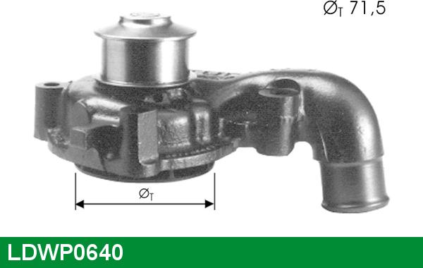 LUCAS LDWP0640 - Water Pump autospares.lv