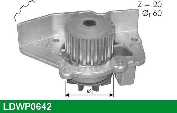 LUCAS LDWP0642 - Water Pump autospares.lv