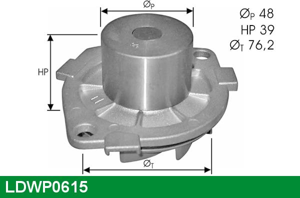 LUCAS LDWP0615 - Water Pump autospares.lv