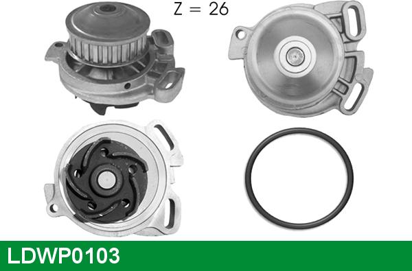 LUCAS LDWP0103 - Water Pump autospares.lv