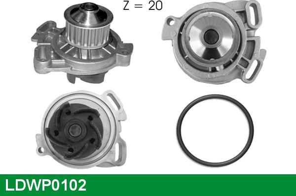 LUCAS LDWP0102 - Water Pump autospares.lv