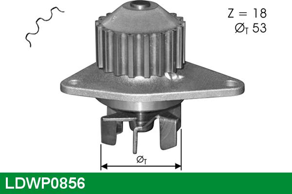 LUCAS LDWP0856 - Water Pump autospares.lv