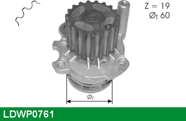 LUCAS LDWP0761 - Water Pump autospares.lv