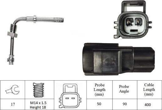 LUCAS LGS6053 - Sensor, exhaust gas temperature autospares.lv