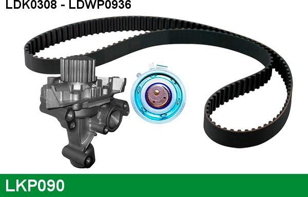 LUCAS LKP090 - Water Pump & Timing Belt Set autospares.lv