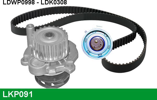 LUCAS LKP091 - Water Pump & Timing Belt Set autospares.lv