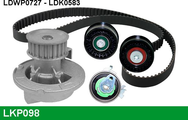 LUCAS LKP098 - Water Pump & Timing Belt Set autospares.lv