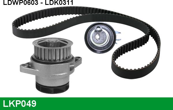 LUCAS LKP049 - Water Pump & Timing Belt Set autospares.lv