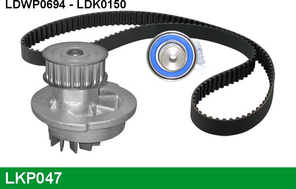 LUCAS LKP047 - Water Pump & Timing Belt Set autospares.lv