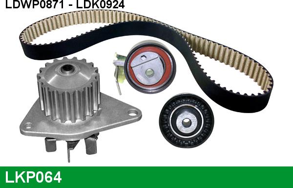 LUCAS LKP064 - Water Pump & Timing Belt Set autospares.lv