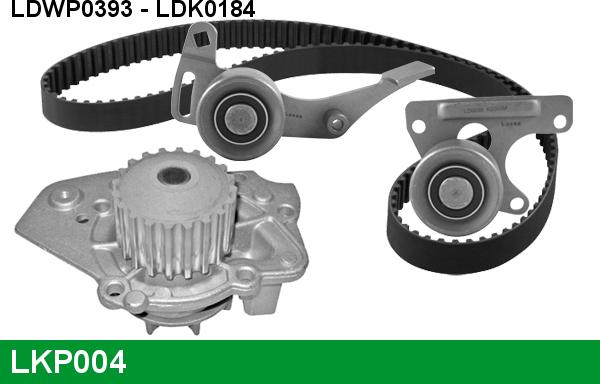 LUCAS LKP004 - Water Pump & Timing Belt Set autospares.lv