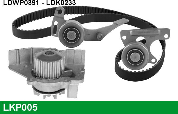 LUCAS LKP005 - Water Pump & Timing Belt Set autospares.lv