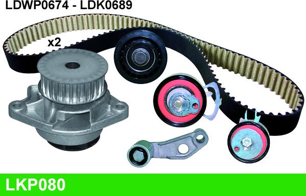 LUCAS LKP080 - Water Pump & Timing Belt Set autospares.lv