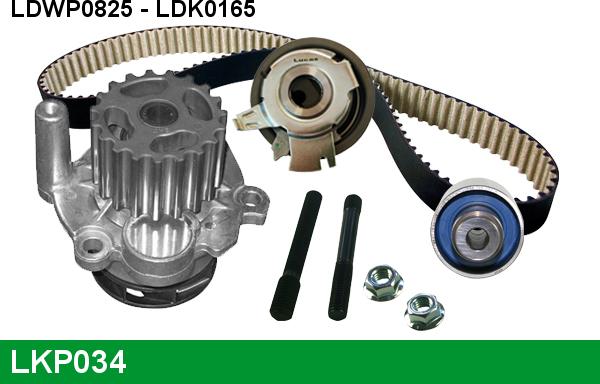 LUCAS LKP034 - Water Pump & Timing Belt Set autospares.lv