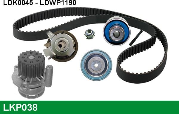 LUCAS LKP038 - Water Pump & Timing Belt Set autospares.lv