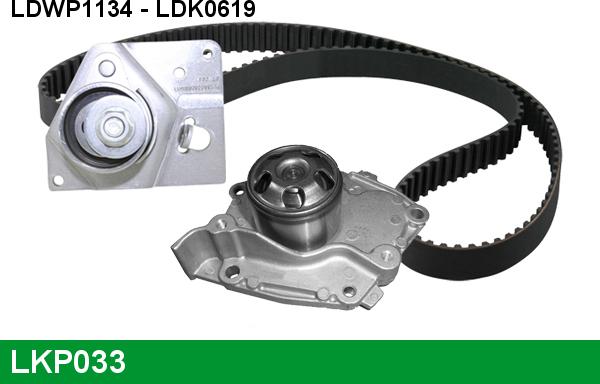 LUCAS LKP033 - Water Pump & Timing Belt Set autospares.lv