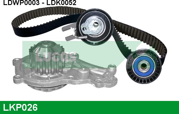 LUCAS LKP026 - Water Pump & Timing Belt Set autospares.lv