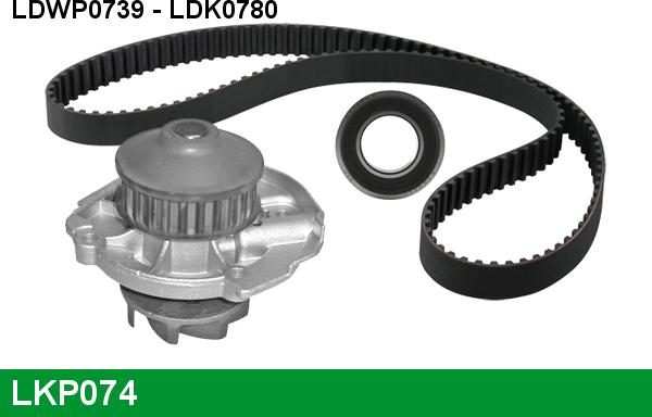 LUCAS LKP074 - Water Pump & Timing Belt Set autospares.lv