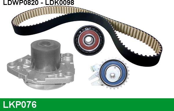 LUCAS LKP076 - Water Pump & Timing Belt Set autospares.lv