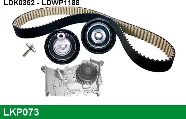 LUCAS LKP073 - Water Pump & Timing Belt Set autospares.lv
