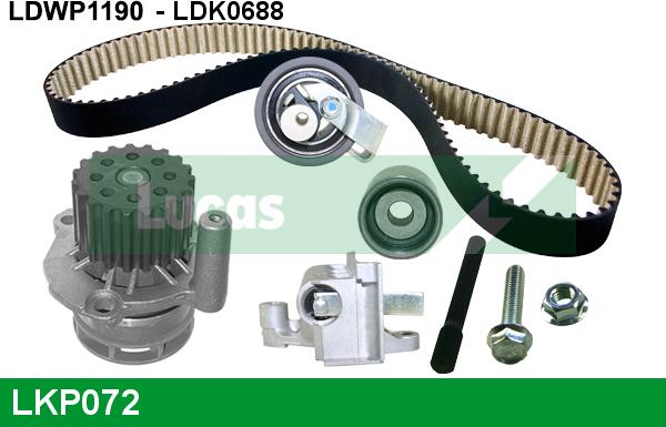LUCAS LKP072 - Water Pump & Timing Belt Set autospares.lv