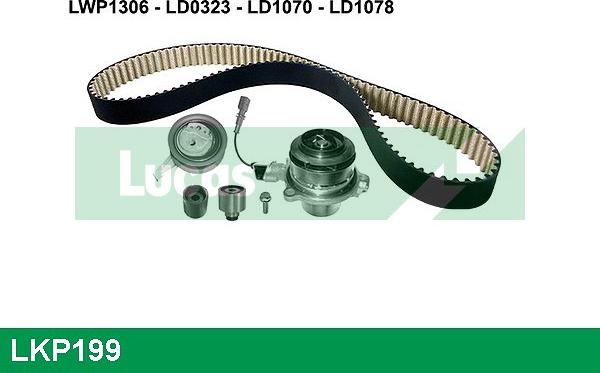 LUCAS LKP199 - Water Pump & Timing Belt Set autospares.lv