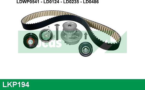 LUCAS LKP194 - Water Pump & Timing Belt Set autospares.lv