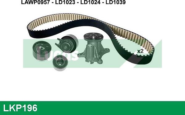 LUCAS LKP196 - Water Pump & Timing Belt Set autospares.lv