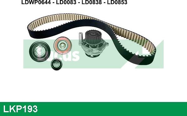 LUCAS LKP193 - Water Pump & Timing Belt Set autospares.lv