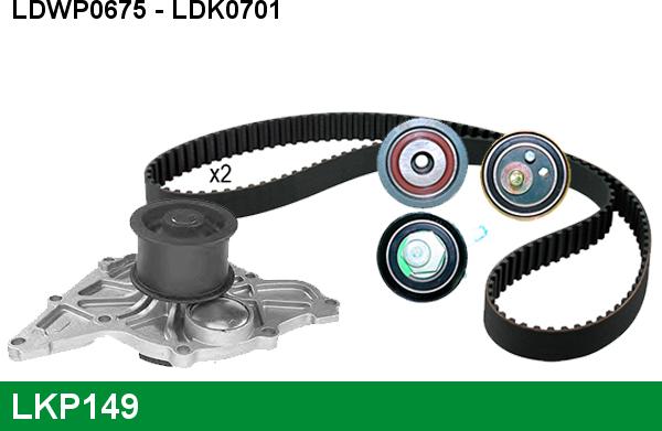 LUCAS LKP149 - Water Pump & Timing Belt Set autospares.lv