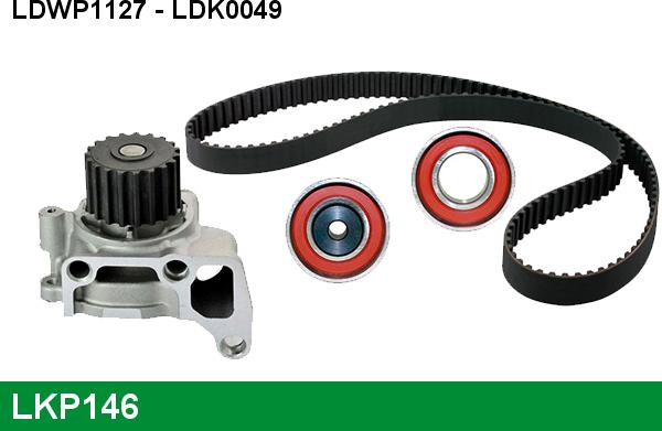 LUCAS LKP146 - Water Pump & Timing Belt Set autospares.lv