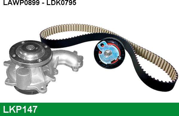 LUCAS LKP147 - Water Pump & Timing Belt Set autospares.lv