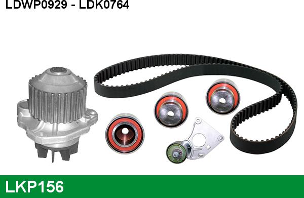 LUCAS LKP156 - Water Pump & Timing Belt Set autospares.lv