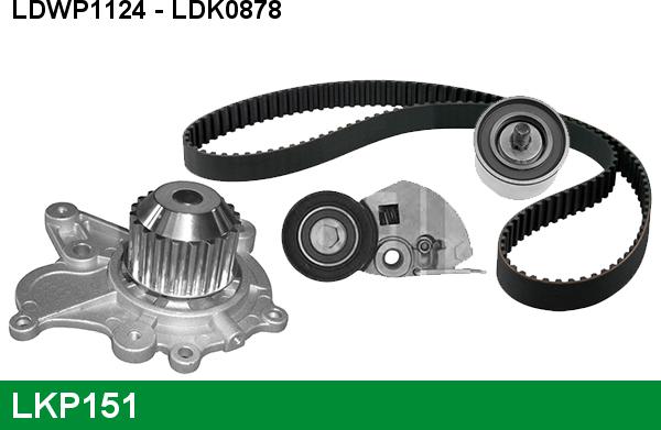 LUCAS LKP151 - Water Pump & Timing Belt Set autospares.lv