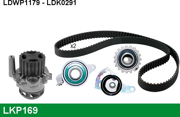 LUCAS LKP169 - Water Pump & Timing Belt Set autospares.lv