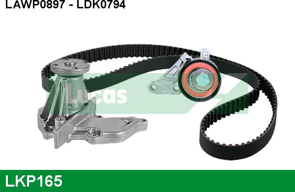 LUCAS LKP165 - Water Pump & Timing Belt Set autospares.lv