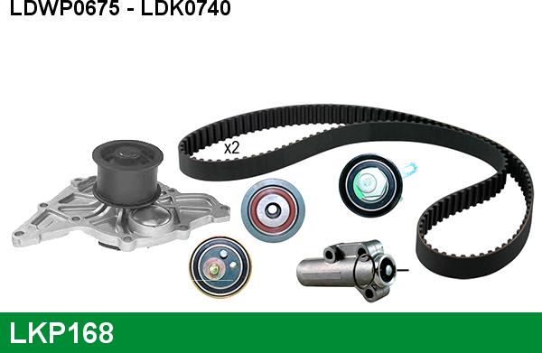LUCAS LKP168 - Water Pump & Timing Belt Set autospares.lv