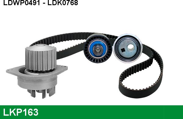 LUCAS LKP163 - Water Pump & Timing Belt Set autospares.lv