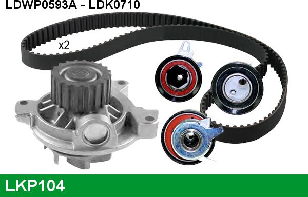 LUCAS LKP104 - Water Pump & Timing Belt Set autospares.lv