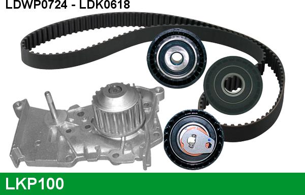 LUCAS LKP100 - Water Pump & Timing Belt Set autospares.lv