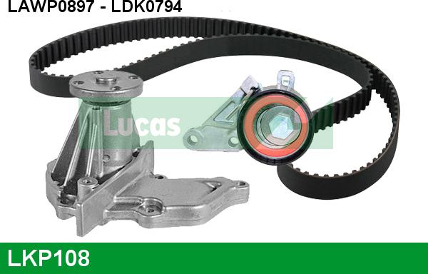 LUCAS LKP108 - Water Pump & Timing Belt Set autospares.lv