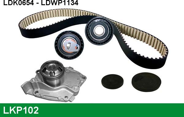 LUCAS LKP102 - Water Pump & Timing Belt Set autospares.lv