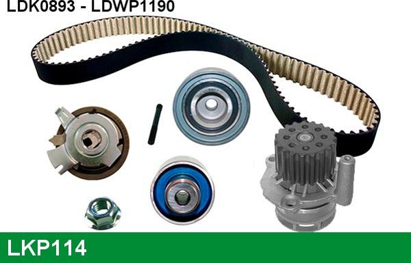 LUCAS LKP114 - Water Pump & Timing Belt Set autospares.lv