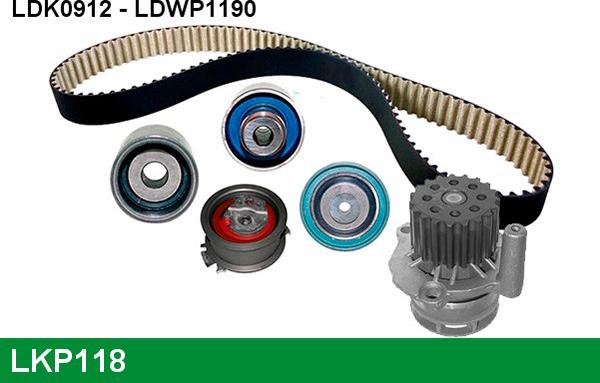 LUCAS LKP118 - Water Pump & Timing Belt Set autospares.lv