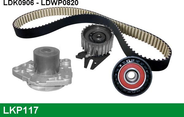 LUCAS LKP117 - Water Pump & Timing Belt Set autospares.lv