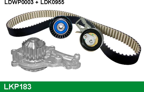 LUCAS LKP183 - Water Pump & Timing Belt Set autospares.lv