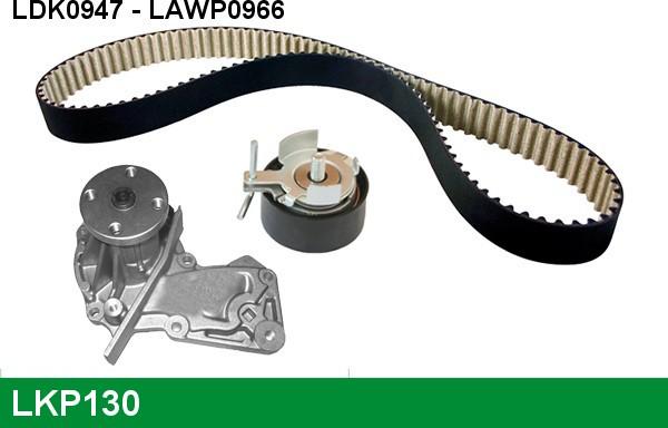 LUCAS LKP130 - Water Pump & Timing Belt Set autospares.lv